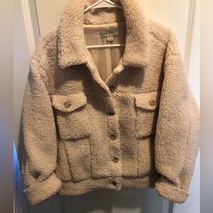 CHARLIE PAIGE fleece jacket in cream